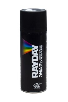 Краска аэрозоль акрил. черная матовая 520 мл RayDay