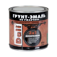 Грунт-эмаль по ржавчине DALI 3в1 молотковая, 0,75л., бронз.