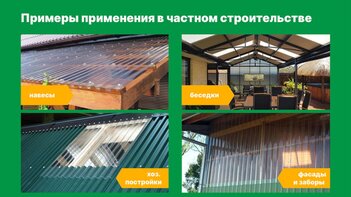 Профилированный монолитный поликарбонат МП/С 20 Novattro, 6000 х 1150 х 1,3 мм, прозрачный