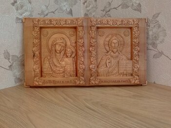 Икона венчальная Пресвятая Богородица Казанская и Господь Вседержитель