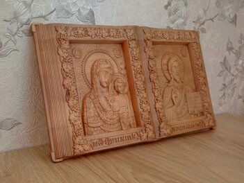 Икона венчальная Пресвятая Богородица Казанская и Господь Вседержитель